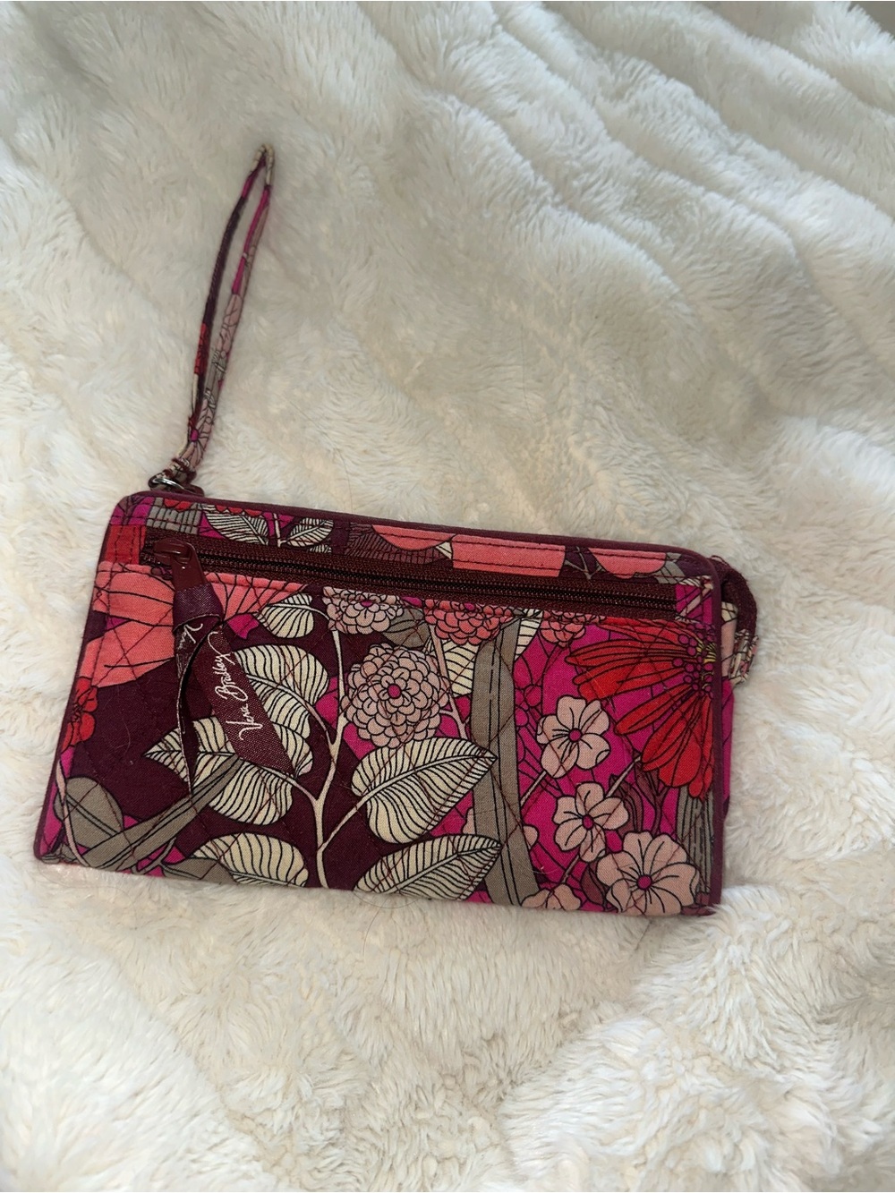 Vera Bradley Magenta & Pink Floral Wristlet